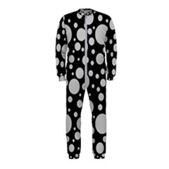 Black Circle Pattern Onepiece Jumpsuit (kids) by artworkshop