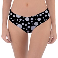 Black Circle Pattern Reversible Classic Bikini Bottoms by artworkshop