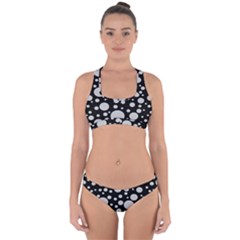 Black Circle Pattern Cross Back Hipster Bikini Set by artworkshop