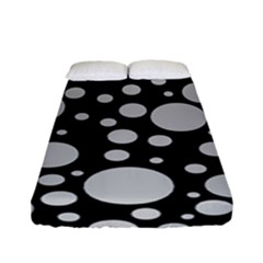 Black Circle Pattern Fitted Sheet (full/ Double Size)