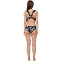 Black Circle Pattern Low Cut Ruffle Edge Bikini Set View4