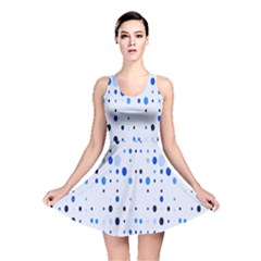 Blue Circle Pattern Reversible Skater Dress by artworkshop