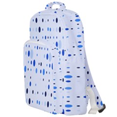 Blue Circle Pattern Double Compartment Backpack