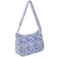 Blue Circle Pattern Zip Up Shoulder Bag by artworkshop