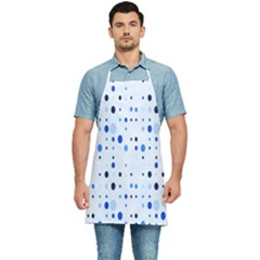 Blue Circle Pattern Kitchen Apron by artworkshop