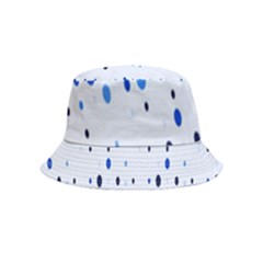 Blue Circle Pattern Bucket Hat (kids) by artworkshop