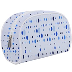 Blue Circle Pattern Make Up Case (large) by artworkshop