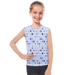 Blue Circle Pattern Kids  Mesh Tank Top by artworkshop