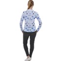 Blue Circle Pattern Women s Pique Long Sleeve Tee View2