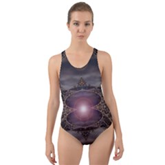 Fantasy Science Fiction Portal Cut-out Back One Piece Swimsuit by Uceng