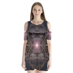 Fantasy Science Fiction Portal Shoulder Cutout Velvet One Piece by Uceng