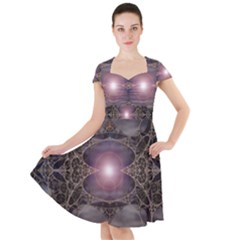 Fantasy Science Fiction Portal Cap Sleeve Midi Dress by Uceng