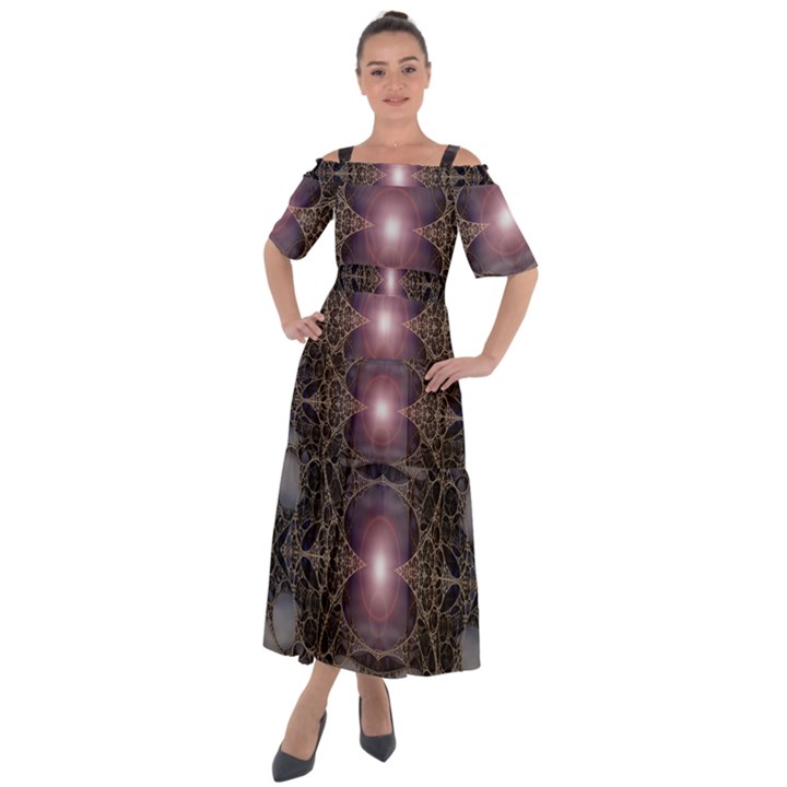 Fantasy Science Fiction Portal Shoulder Straps Boho Maxi Dress 