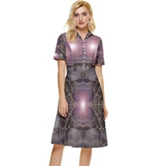 Fantasy Science Fiction Portal Button Top Knee Length Dress by Uceng