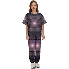 Fantasy Science Fiction Portal Kids  Tee And Pants Sports Set by Uceng