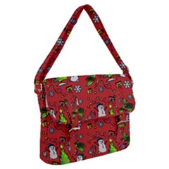 Santa Snowman Gift Holiday Buckle Messenger Bag by Uceng