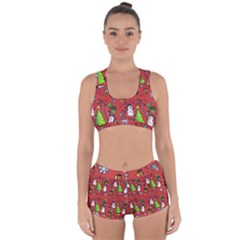 Santa Snowman Gift Holiday Racerback Boyleg Bikini Set by Uceng