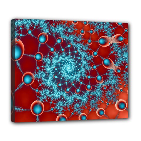 Fractal Pattern Background Deluxe Canvas 24  X 20  (stretched) by Uceng