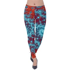 Fractal Pattern Background Velvet Leggings by Uceng