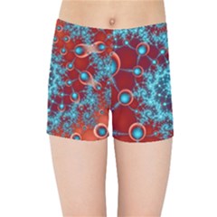 Fractal Pattern Background Kids  Sports Shorts by Uceng