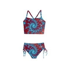 Fractal Pattern Background Girls  Tankini Swimsuit by Uceng