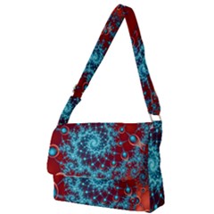 Fractal Pattern Background Full Print Messenger Bag (s) by Uceng