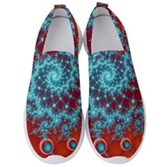 Fractal Pattern Background Men s Slip On Sneakers by Uceng