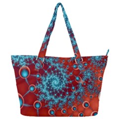 Fractal Pattern Background Full Print Shoulder Bag by Uceng