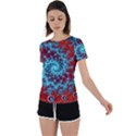 Fractal Pattern Background Back Circle Cutout Sports Tee View1