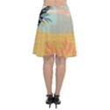 Leaves Pattern Design Colorful Chiffon Wrap Front Skirt View2