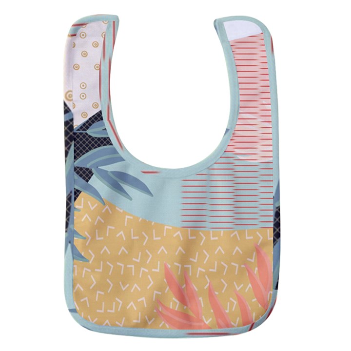 Leaves Pattern Design Colorful Baby Bib