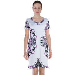 Frame Border Picture Frame Short Sleeve Nightdress by Uceng