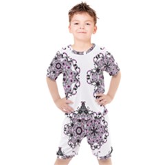 Frame Border Picture Frame Kids  Tee And Shorts Set by Uceng