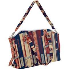 Books Shelf Library Book Shelf Canvas Crossbody Bag by Uceng