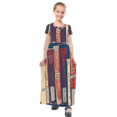 Books Shelf Library Book Shelf Kids  Short Sleeve Maxi Dress by Uceng