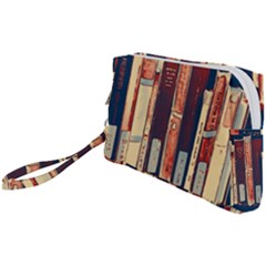 Books Shelf Library Book Shelf Wristlet Pouch Bag (small) by Uceng