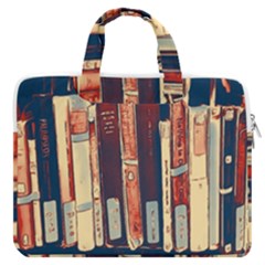 Books Shelf Library Book Shelf Macbook Pro 16  Double Pocket Laptop Bag  by Uceng