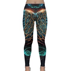 Brain Mind Technology Circuit Board Layout Patterns Classic Yoga Leggings by Uceng