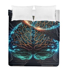 Brain Mind Technology Circuit Board Layout Patterns Duvet Cover Double Side (full/ Double Size) by Uceng