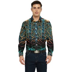 Brain Mind Technology Circuit Board Layout Patterns Men s Long Sleeve  Shirt by Uceng