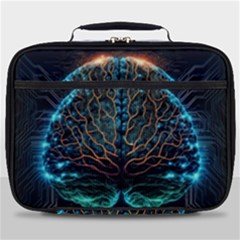 Brain Mind Technology Circuit Board Layout Patterns Full Print Lunch Bag by Uceng