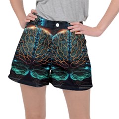 Brain Mind Technology Circuit Board Layout Patterns Ripstop Shorts by Uceng