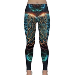 Brain Mind Technology Circuit Board Layout Patterns Lightweight Velour Classic Yoga Leggings by Uceng