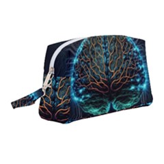 Brain Mind Technology Circuit Board Layout Patterns Wristlet Pouch Bag (medium) by Uceng