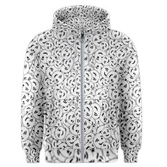 Winking Emoticon Sketchy Drawing Motif Random Pattern Men s Zipper Hoodie by dflcprintsclothing