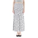 Winking Emoticon Sketchy Drawing Motif Random Pattern Full Length Maxi Skirt View1