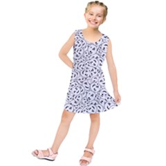 Winking Emoticon Sketchy Drawing Motif Random Pattern Kids  Tunic Dress by dflcprintsclothing