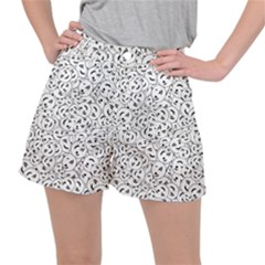 Winking Emoticon Sketchy Drawing Motif Random Pattern Ripstop Shorts by dflcprintsclothing