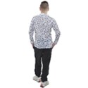 Winking Emoticon Sketchy Drawing Motif Random Pattern Men s Pique Long Sleeve Tee View2