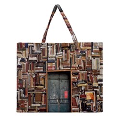 Books Zipper Large Tote Bag by artworkshop